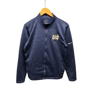 Nike‎ Dri-FIT Jacket Men’s Navy Blue Mustang Logo Full Zip Track Athletic Size S